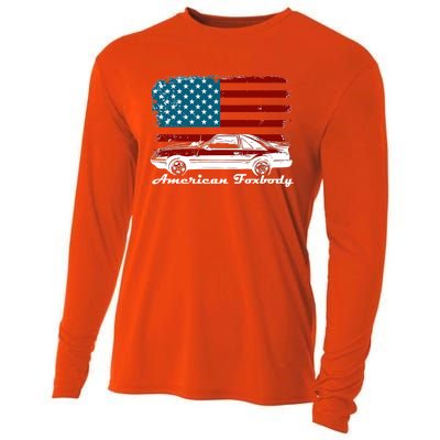 American Foxbody Muscle Car 5 0l Car Enthusiast Flag Gift Cooling Performance Long Sleeve Crew