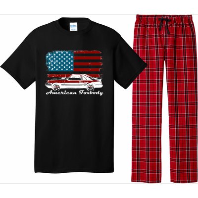 American Foxbody Muscle Car 5 0l Car Enthusiast Flag Gift Pajama Set