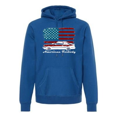 American Foxbody Muscle Car 5 0l Car Enthusiast Flag Gift Premium Hoodie