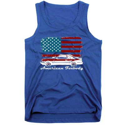 American Foxbody Muscle Car 5 0l Car Enthusiast Flag Gift Tank Top