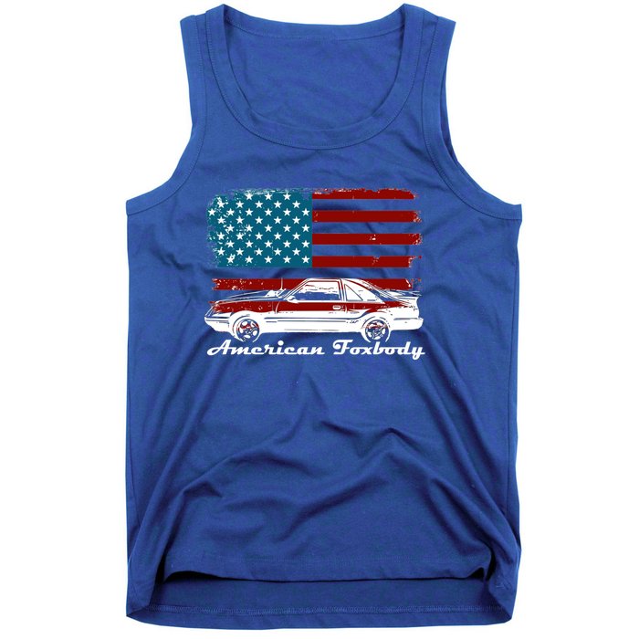 American Foxbody Muscle Car 5 0l Car Enthusiast Flag Gift Tank Top