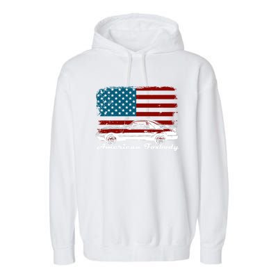 American Foxbody Muscle Car 5 0l Car Enthusiast Flag Gift Garment-Dyed Fleece Hoodie