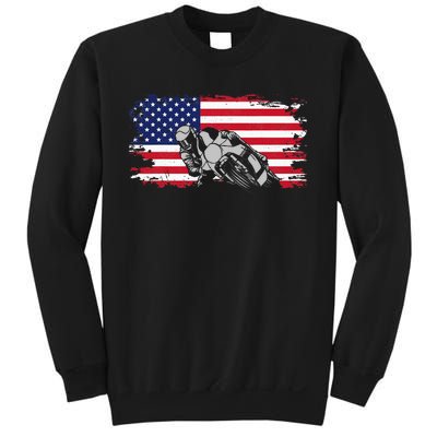 American Flag Motorcycle Sweatshirt