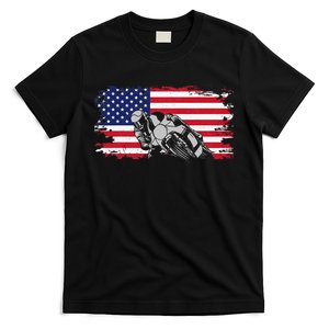 American Flag Motorcycle T-Shirt