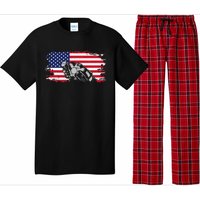 American Flag Motorcycle Pajama Set