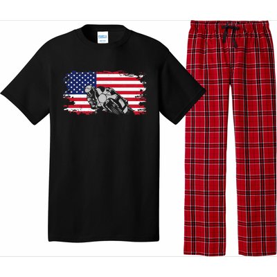 American Flag Motorcycle Pajama Set