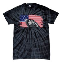 American Flag Motorcycle Tie-Dye T-Shirt