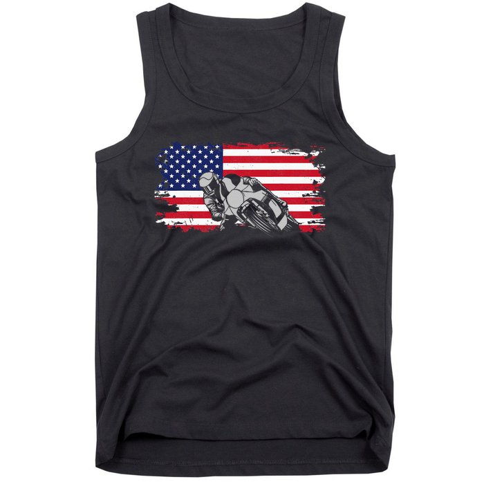 American Flag Motorcycle Tank Top