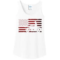 American Flag Motorcycle Biker Chopper Ladies Essential Tank