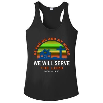 As For Me And My House We Will Server The Lord Ladies PosiCharge Competitor Racerback Tank