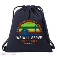 As For Me And My House We Will Server The Lord Drawstring Bag