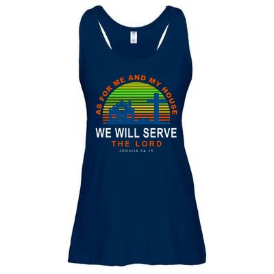 As For Me And My House We Will Server The Lord Ladies Essential Flowy Tank