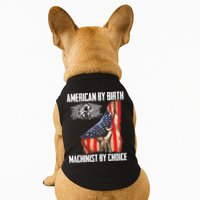 American Flag Machinist By Choice Funny For Machinist Doggie Tank