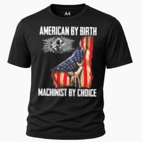 American Flag Machinist By Choice Funny For Machinist Performance Shirt