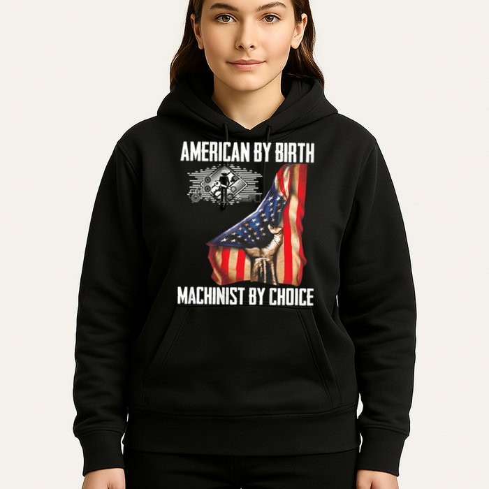 American Flag Machinist By Choice Funny For Machinist Hoodie