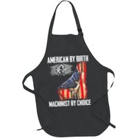 American Flag Machinist By Choice Funny For Machinist Apron