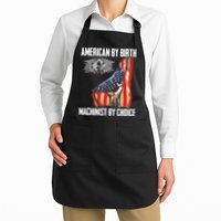 American Flag Machinist By Choice Funny For Machinist Apron