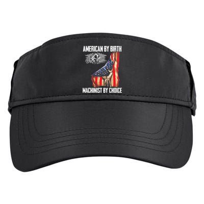American Flag Machinist By Choice Funny For Machinist Adult Drive Performance Visor