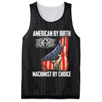 American Flag Machinist By Choice Funny For Machinist Mesh Reversible Basketball Jersey Tank