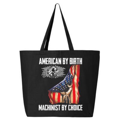 American Flag Machinist By Choice Funny For Machinist 25L Jumbo Tote