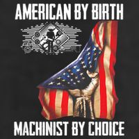 American Flag Machinist By Choice Funny For Machinist 25L Jumbo Tote