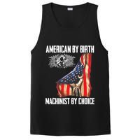 American Flag Machinist By Choice Funny For Machinist PosiCharge Competitor Tank