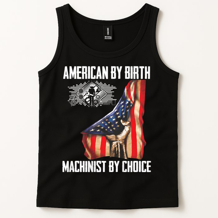 American Flag Machinist By Choice Funny For Machinist Tank Top