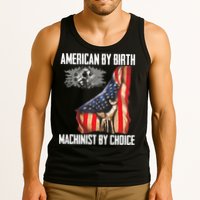 American Flag Machinist By Choice Funny For Machinist Tank Top