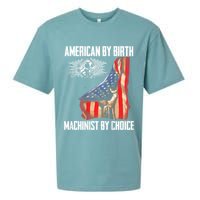 American Flag Machinist By Choice Funny For Machinist Sueded Cloud Jersey T-Shirt