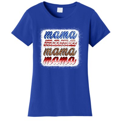 American Flag Mama Leopard Mama Great Gift Women's T-Shirt