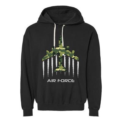 Air force Military pilot Fighter jet Camouflage American Pj Garment-Dyed Fleece Hoodie