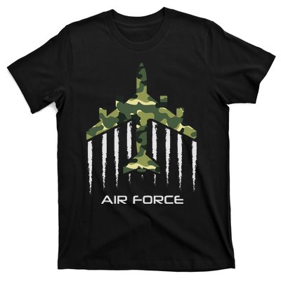 Air force Military pilot Fighter jet Camouflage American Pj T-Shirt