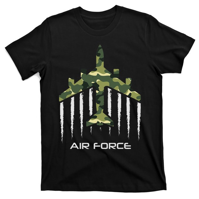 Air force Military pilot Fighter jet Camouflage American Pj T-Shirt