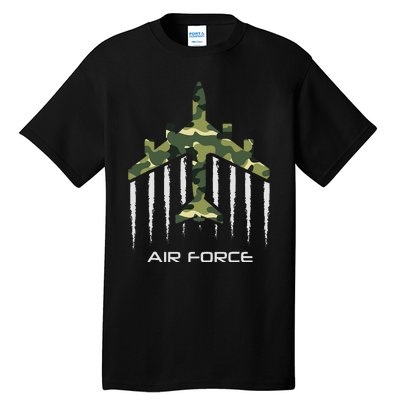 Air force Military pilot Fighter jet Camouflage American Pj Tall T-Shirt