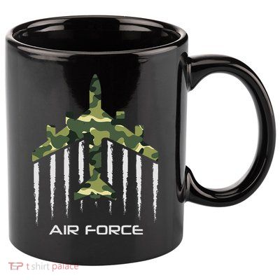 Air force Military pilot Fighter jet Camouflage American Pj 11oz C Handle Ceramic Mug