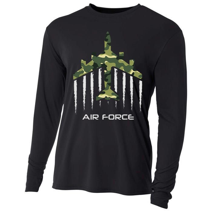 Air force Military pilot Fighter jet Camouflage American Pj Cooling Performance Long Sleeve Crew