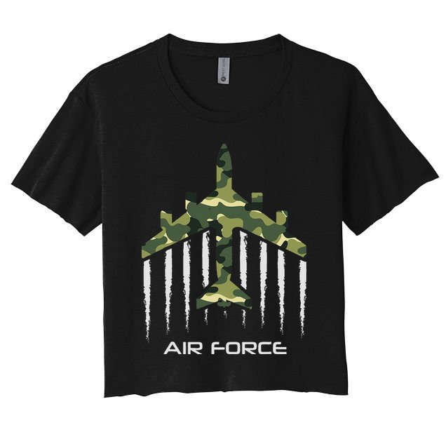 Air force Military pilot Fighter jet Camouflage American Pj Crop Top