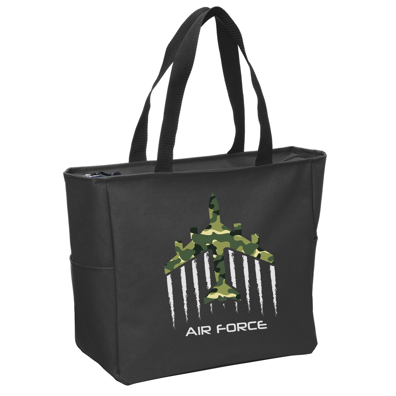 Air force Military pilot Fighter jet Camouflage American Pj Zip Tote Bag