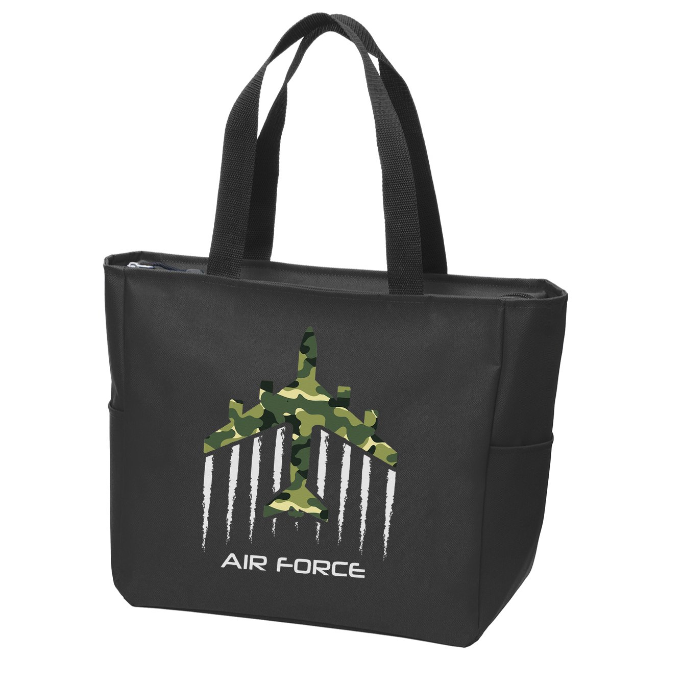 Air force Military pilot Fighter jet Camouflage American Pj Zip Tote Bag