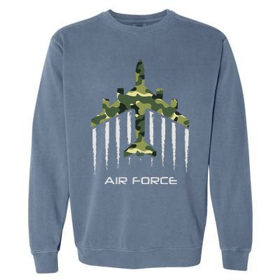 Air force Military pilot Fighter jet Camouflage American Pj Garment-Dyed Sweatshirt