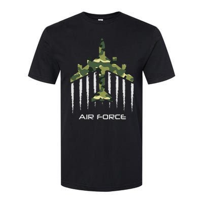 Air force Military pilot Fighter jet Camouflage American Pj Softstyle® CVC T-Shirt