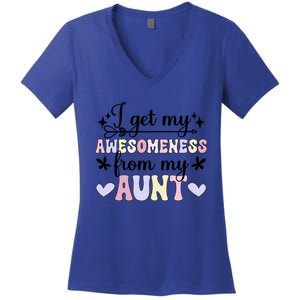 Awesoess From My Aunt From Aunt To Niece Gift Women's V-Neck T-Shirt