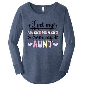 Awesoess From My Aunt From Aunt To Niece Gift Women's Perfect Tri Tunic Long Sleeve Shirt