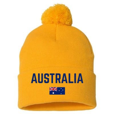 AUSTRALIA Flag Men Women Kids AUSTRALIA Pom Pom 12in Knit Beanie