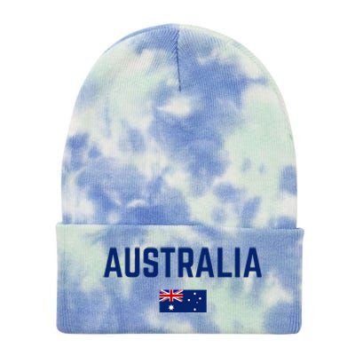 AUSTRALIA Flag Men Women Kids AUSTRALIA Tie Dye 12in Knit Beanie