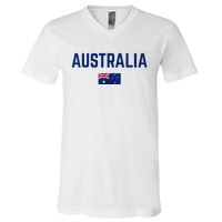 AUSTRALIA Flag Men Women Kids AUSTRALIA V-Neck T-Shirt