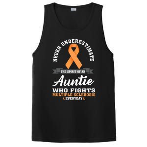 Auntie Fights Multiple Sclerosis Ms Warrior Cool Gift PosiCharge Competitor Tank