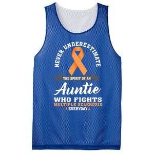 Auntie Fights Multiple Sclerosis Ms Warrior Cool Gift Mesh Reversible Basketball Jersey Tank