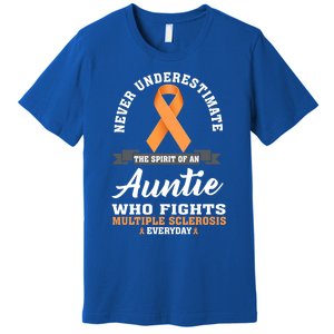 Auntie Fights Multiple Sclerosis Ms Warrior Cool Gift Premium T-Shirt