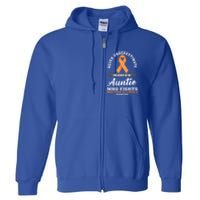 Auntie Fights Multiple Sclerosis Ms Warrior Cool Gift Full Zip Hoodie